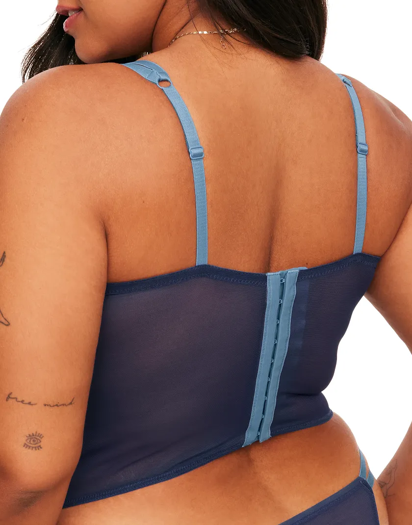 Liv Dark Blue 2 Unlined corset bundle Model 3