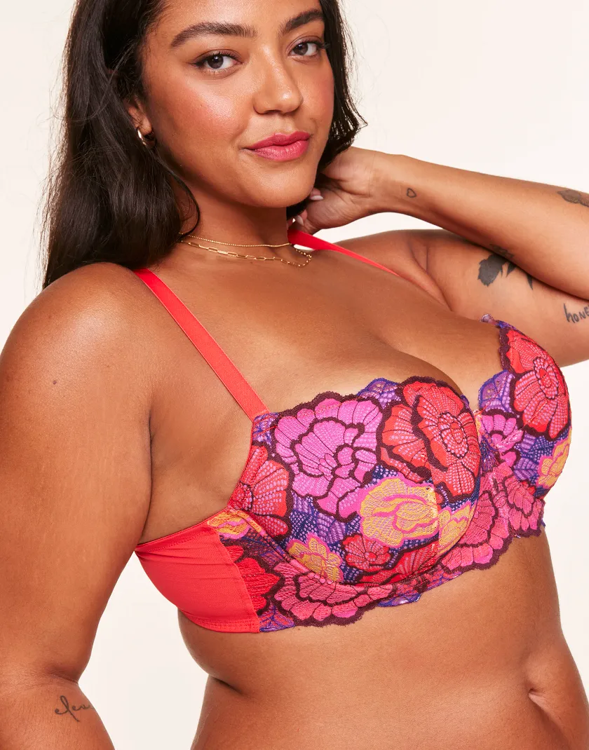 Colete Floral Red 2 Contour bra bundle Model 2