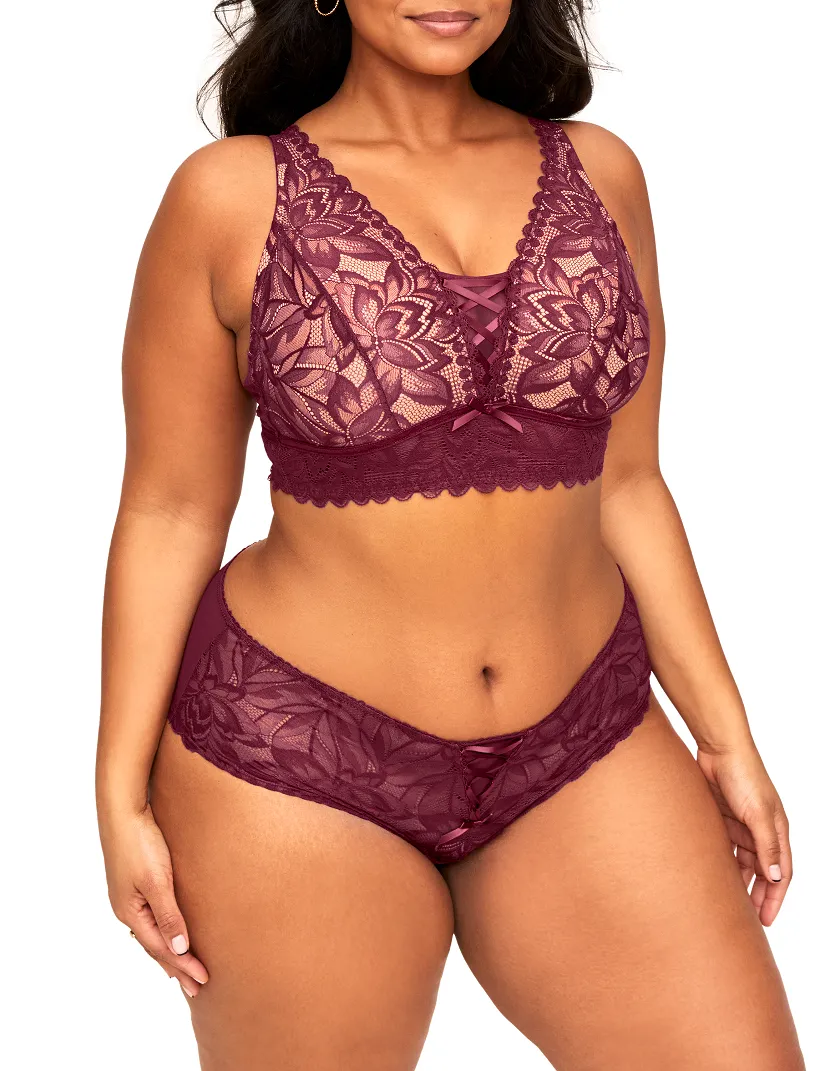 Alessa Dark Red 2 Unlined bra bundle Model 3