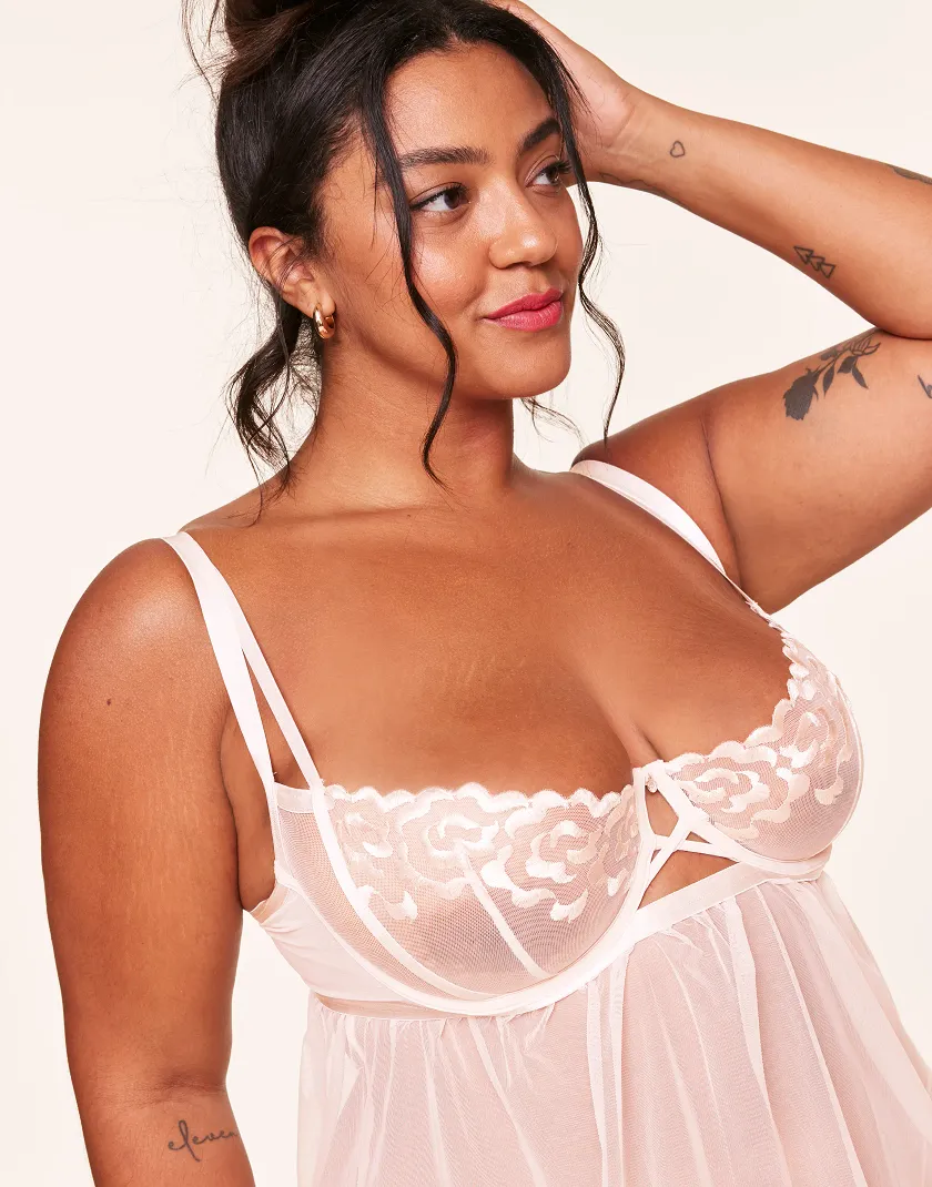 Jestina Light Pink 2 Unlined lingerie bundle Model 2