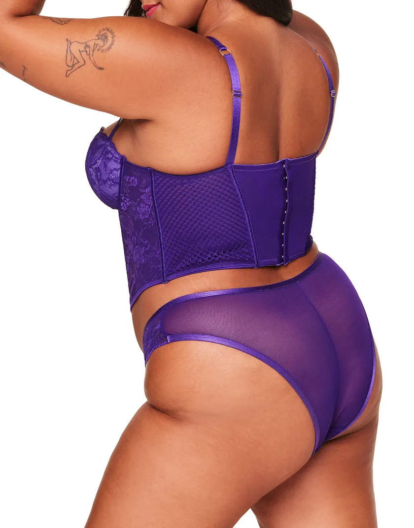 Dominika Dark Purple 2 Lined corset bundle Model 4