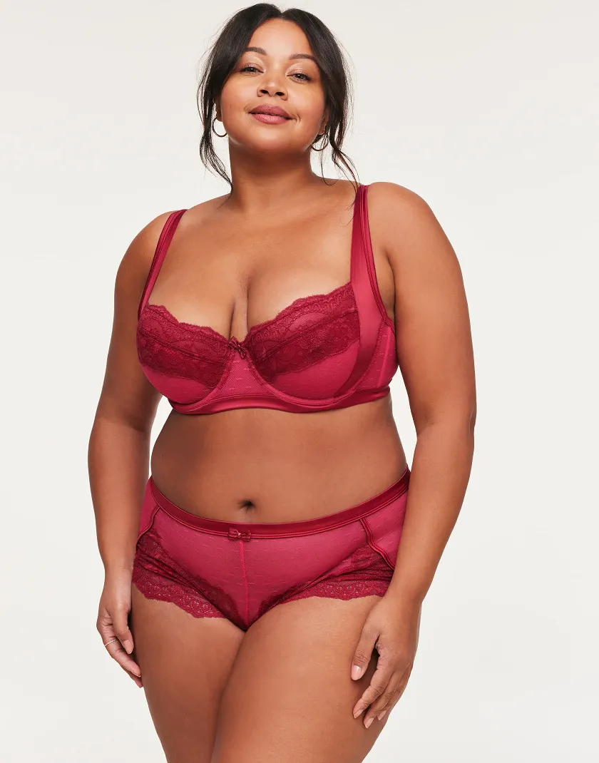 Lark Dark Red 2 Unlined bra bundle Model 3