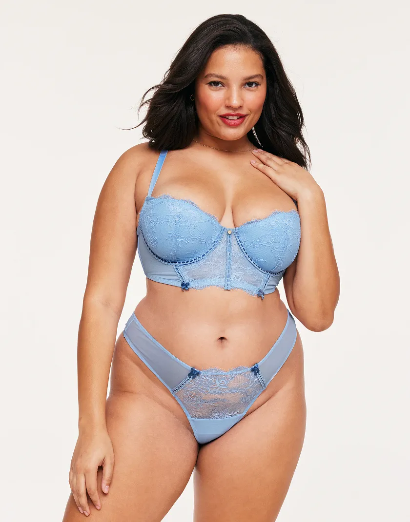 Yara Thong Medium Blue panty bundle Model 4