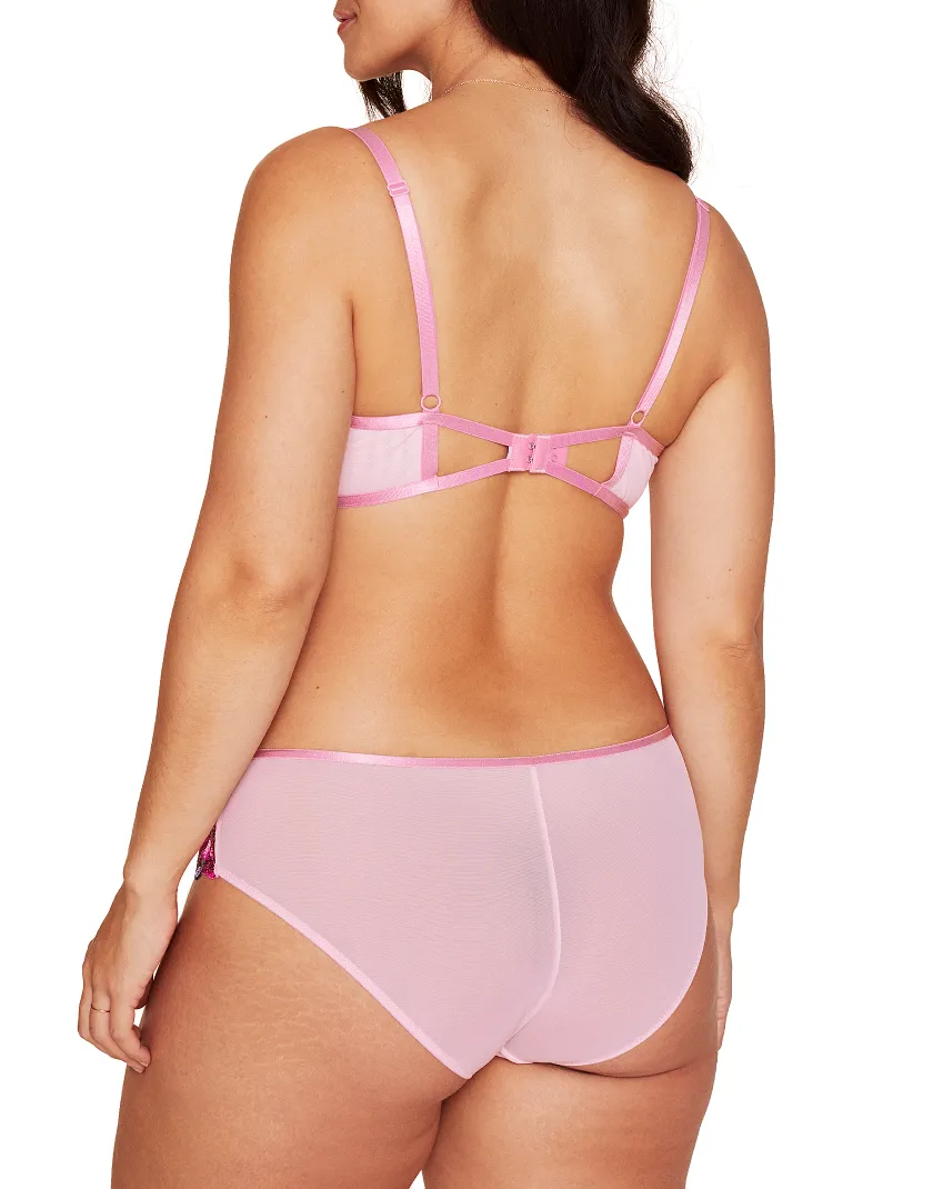 Emilie Floral Pink 2 Unlined bra bundle Model 7