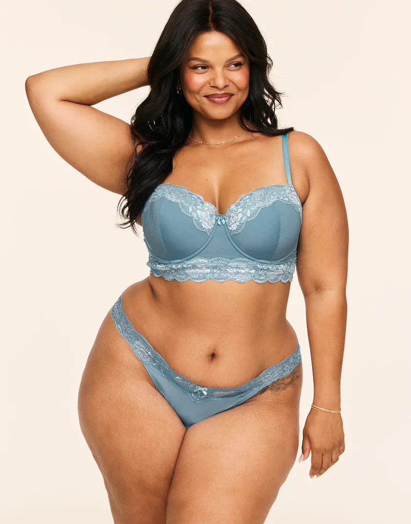 Mavis Floral Blue 2 Contour bra bundle Model 6