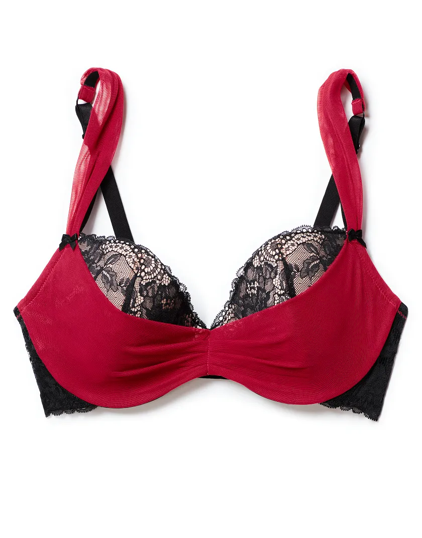 Clairabella Dark Red 2 Contour bra bundle Still 3