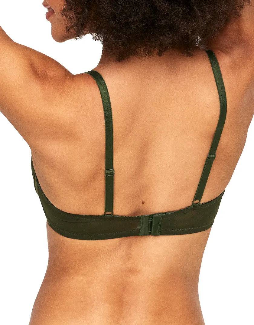Cleo Dark Green 2 Unlined bra bundle Model 2