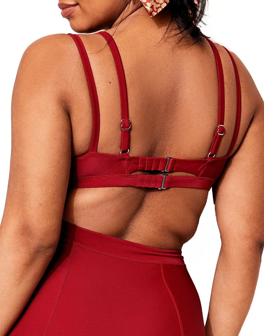 Elina Dark Red 2 Contour swimwear bundle Model 4