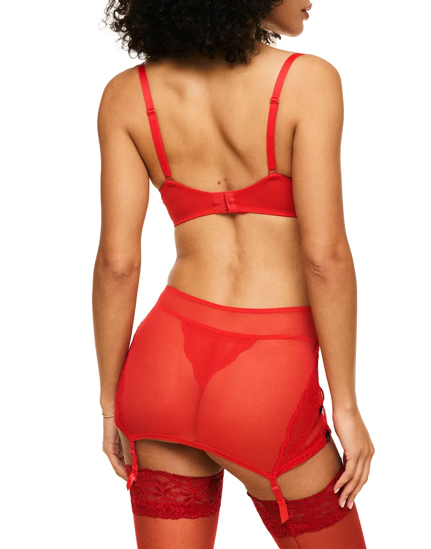 Margeaux Dark Red lingerie bundle Model 6