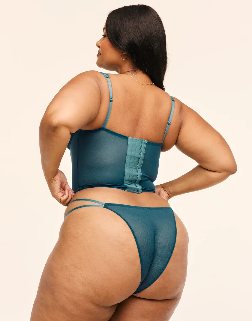 Liv Dark Green 2 Unlined corset bundle Model 7