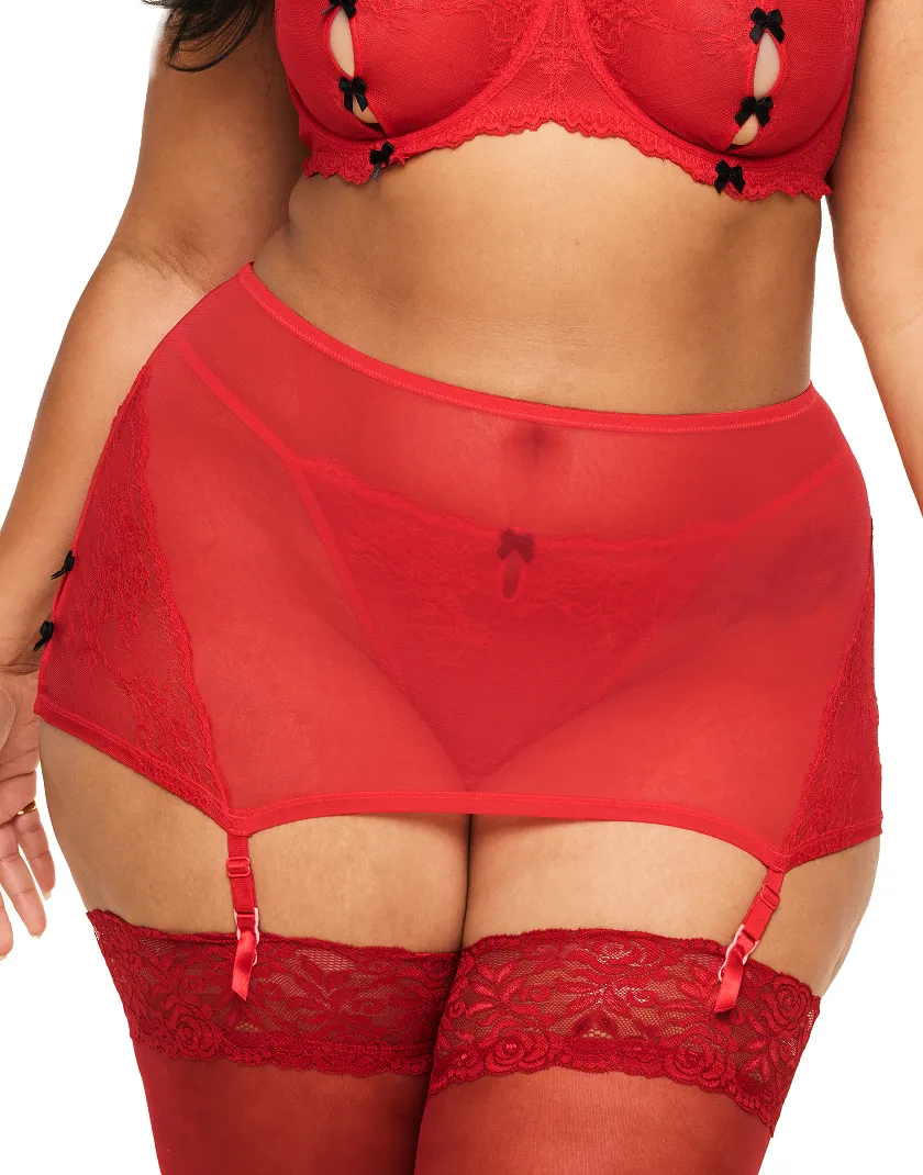 Margeaux Dark Red lingerie bundle Model 5