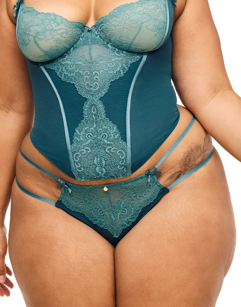 Liv Dark Green 2 Unlined corset bundle Model 5