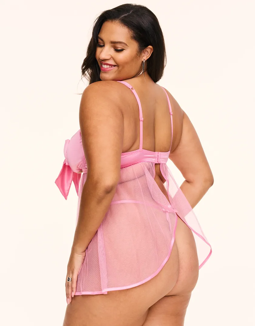 Bessima B1 Medium Pink Unlined lingerie bundle Model 5
