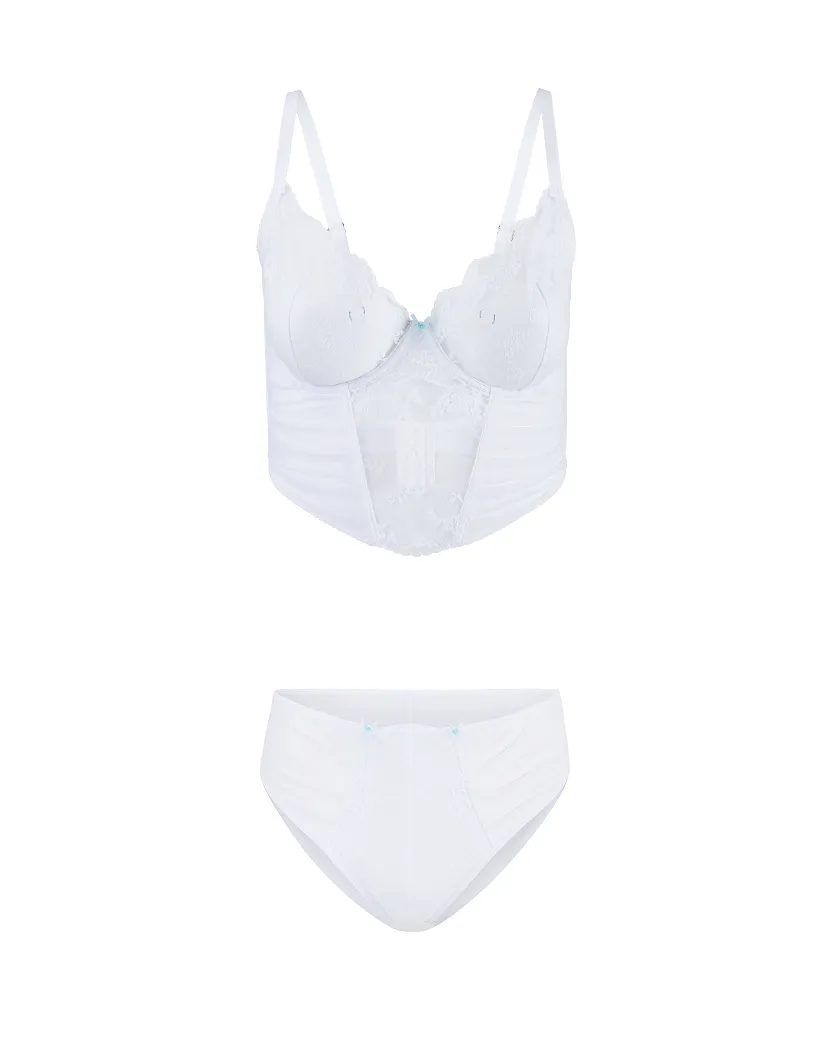 Avara White 2 Unlined corset bundle Still 4