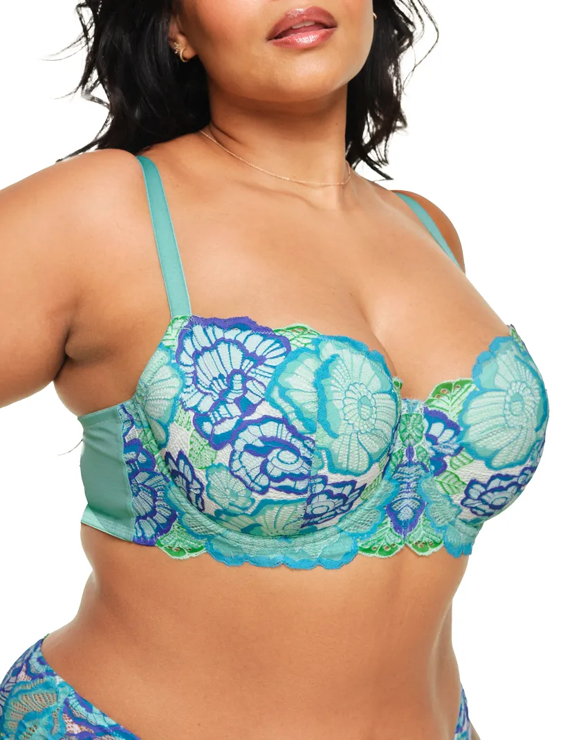Colete Floral Blue 2 Lightly Lined bra bundle Model 2