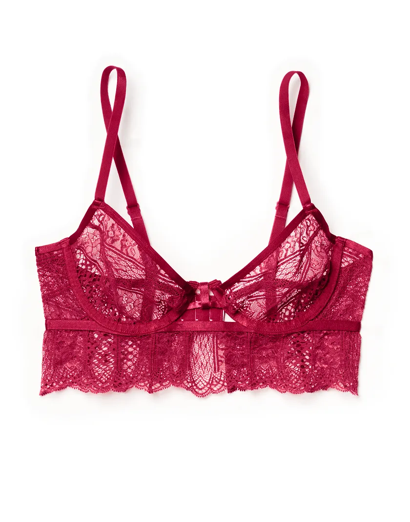 Odette Dark Red 2 Unlined bra bundle Still 4