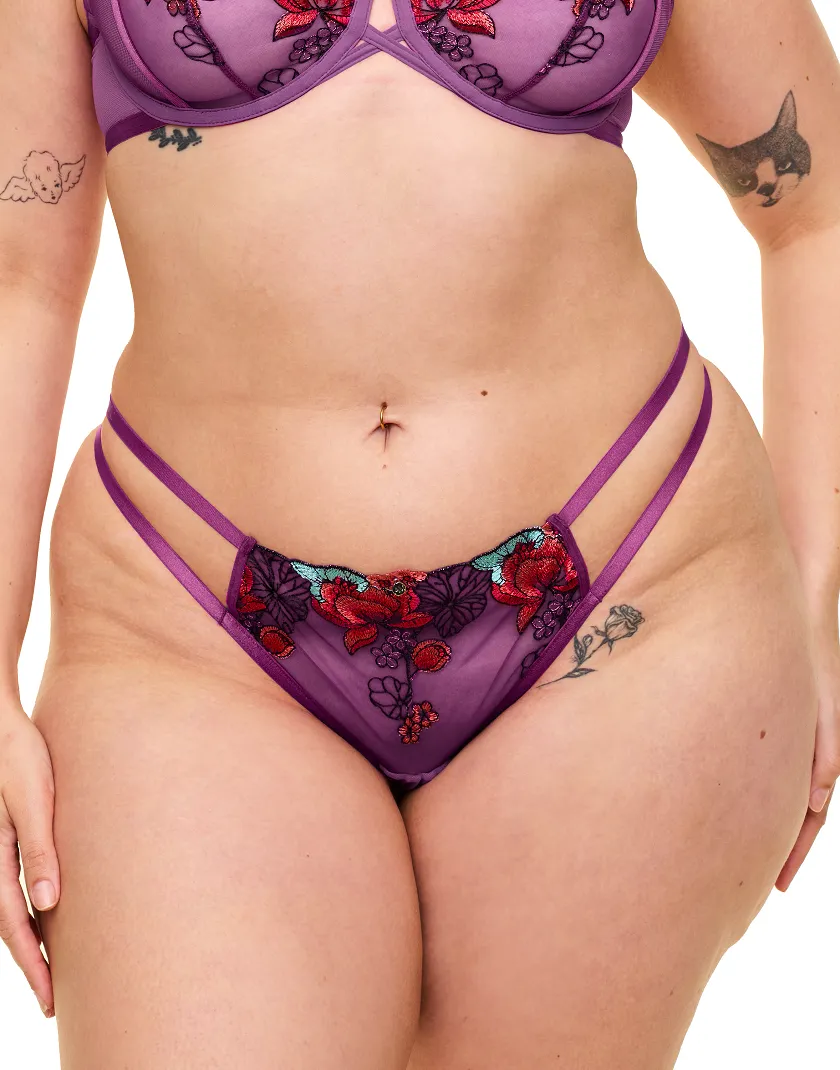 Jayda Floral Purple 2 Unlined bra bundle Model 5