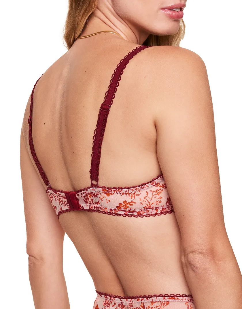 Gabby Floral Beige 2 Unlined bra bundle Model 2