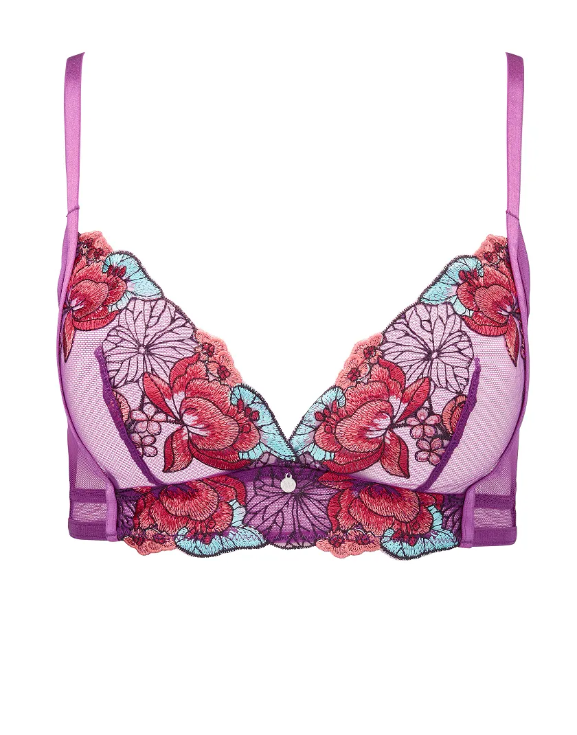 Emilie Floral Purple 4 Unlined bra bundle Still 4