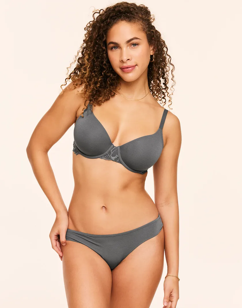 Teagan Dark Gray 2 Contour bra bundle Model 5