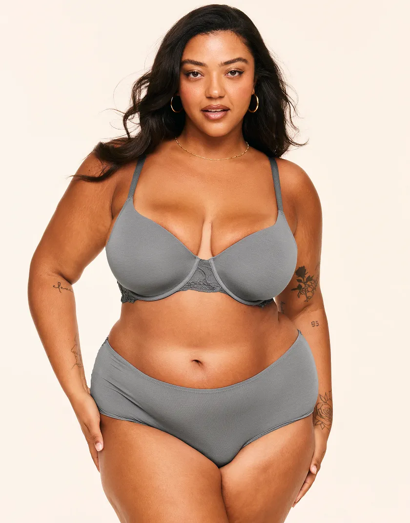 Teagan Dark Gray 2 Contour bra bundle Model 6