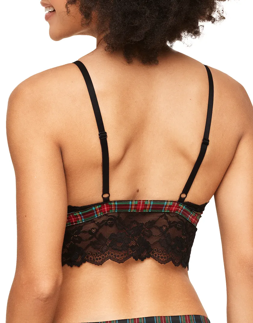 Breena Plaid Black 2 Lightly Lined bra bundle Model 2