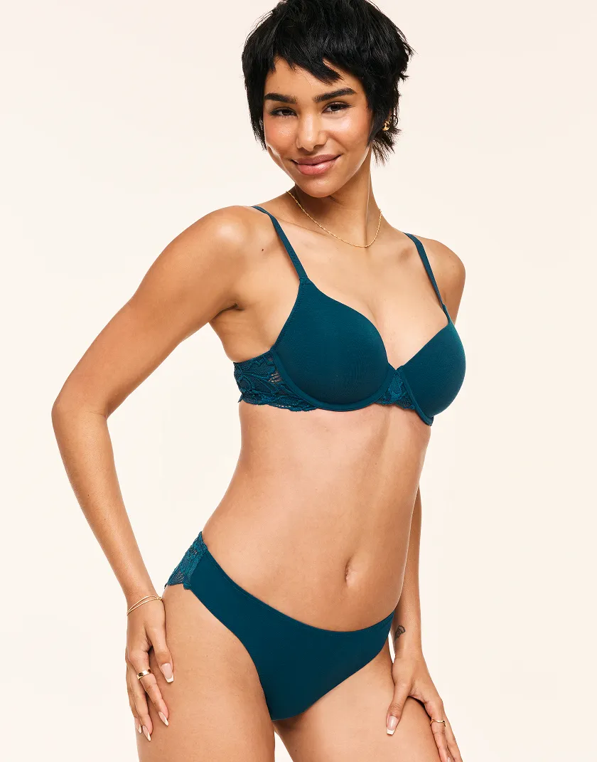 Teagan Dark Green 2 Contour bra bundle Model 6