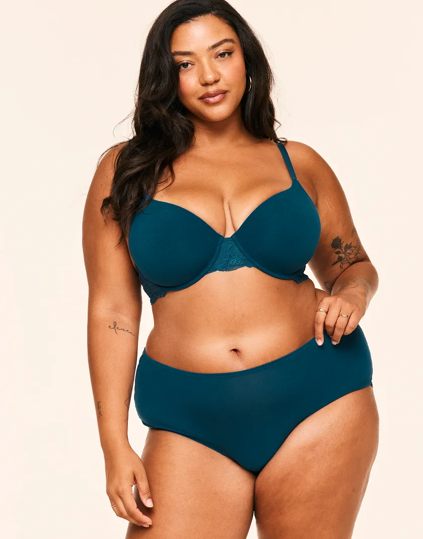 Teagan Dark Green 2 Contour bra bundle Model 7