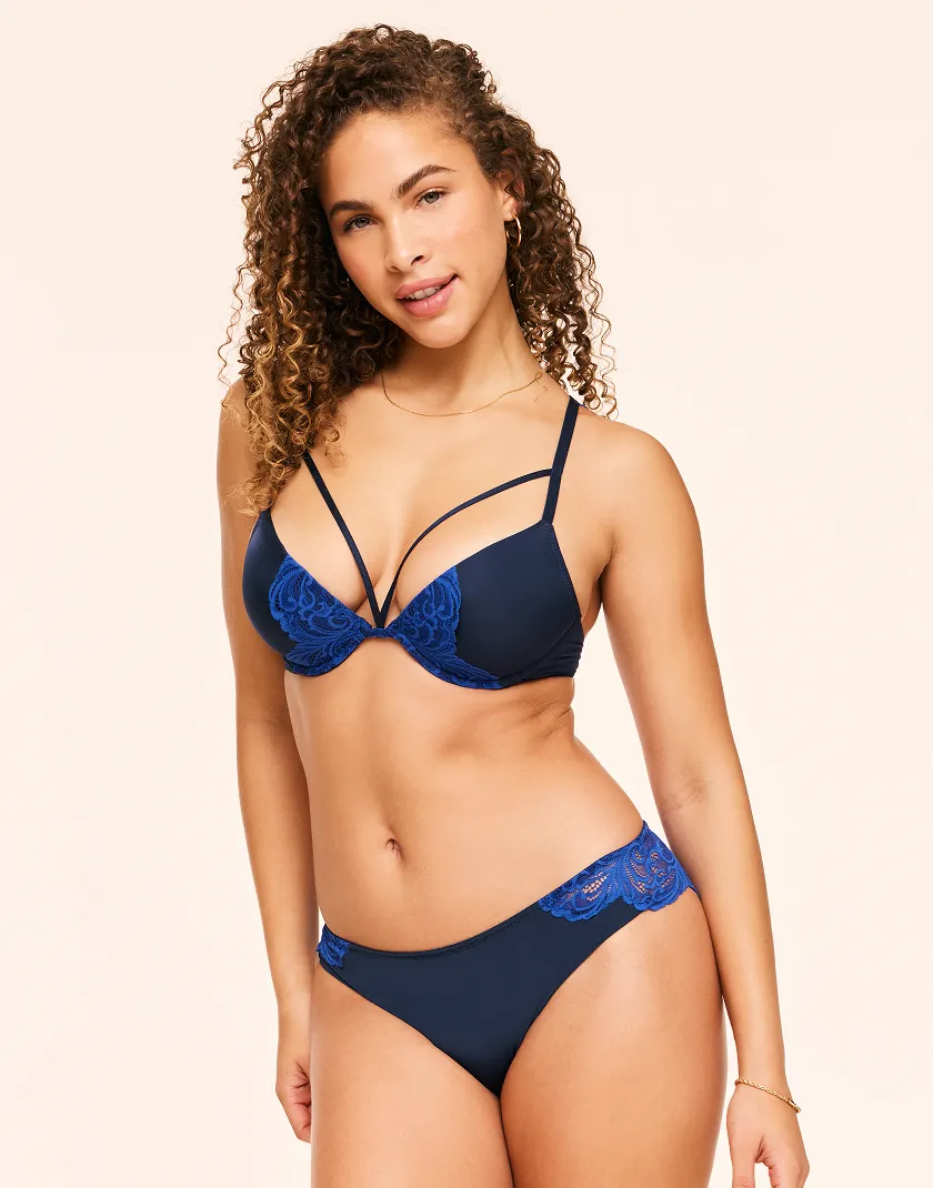 Saige Dark Blue 2 Push Up bra bundle Model 5
