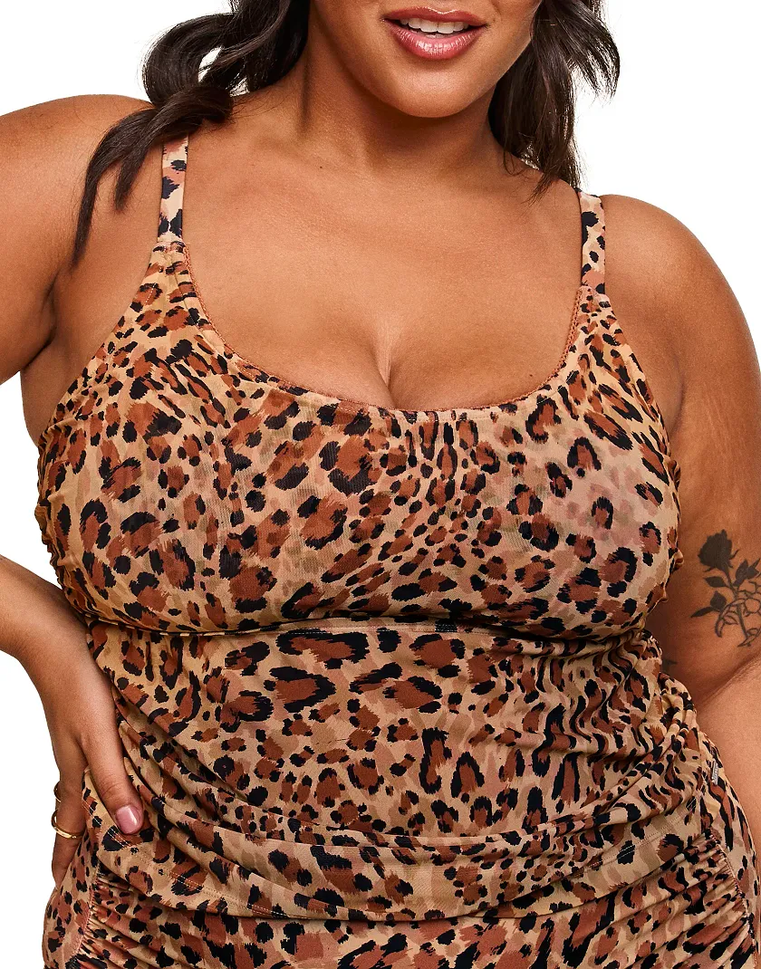 Marseille Animal Brown 2 Lined swimwear bundle Model 2