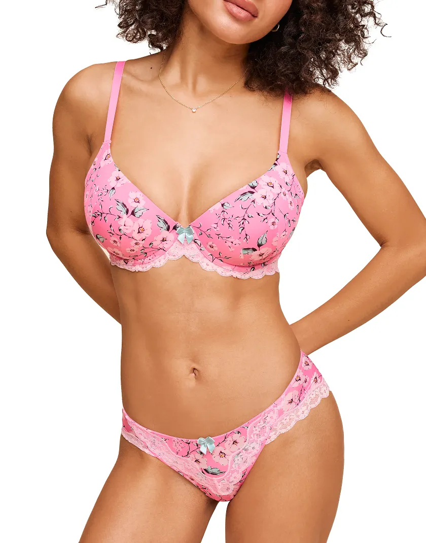 Kati Floral Pink 8 Contour bra bundle Model 4