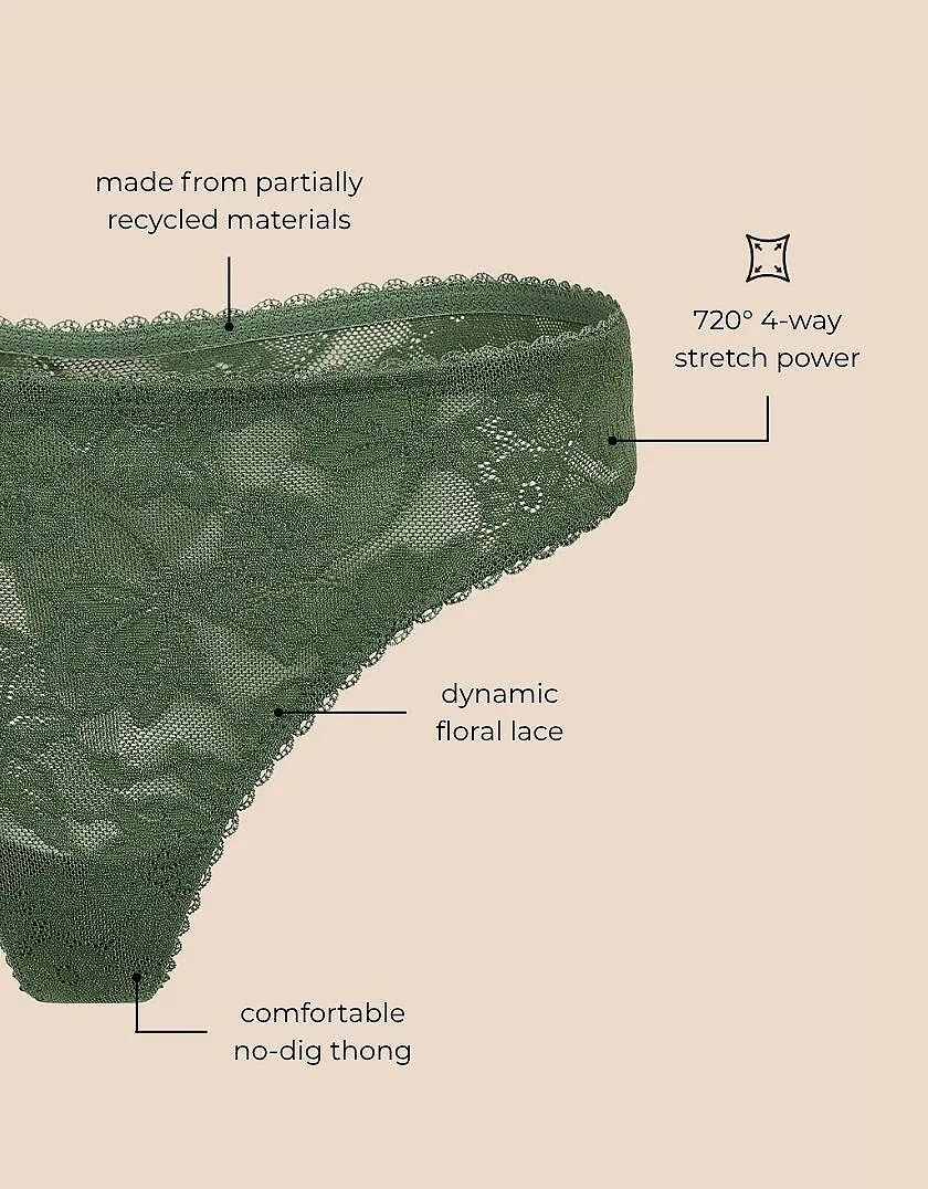 Delany Thong Dark Green panty bundle Still 7