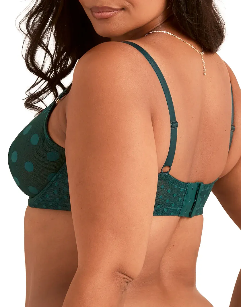 Bertie Dark Green 2 Unlined bra bundle Model 4