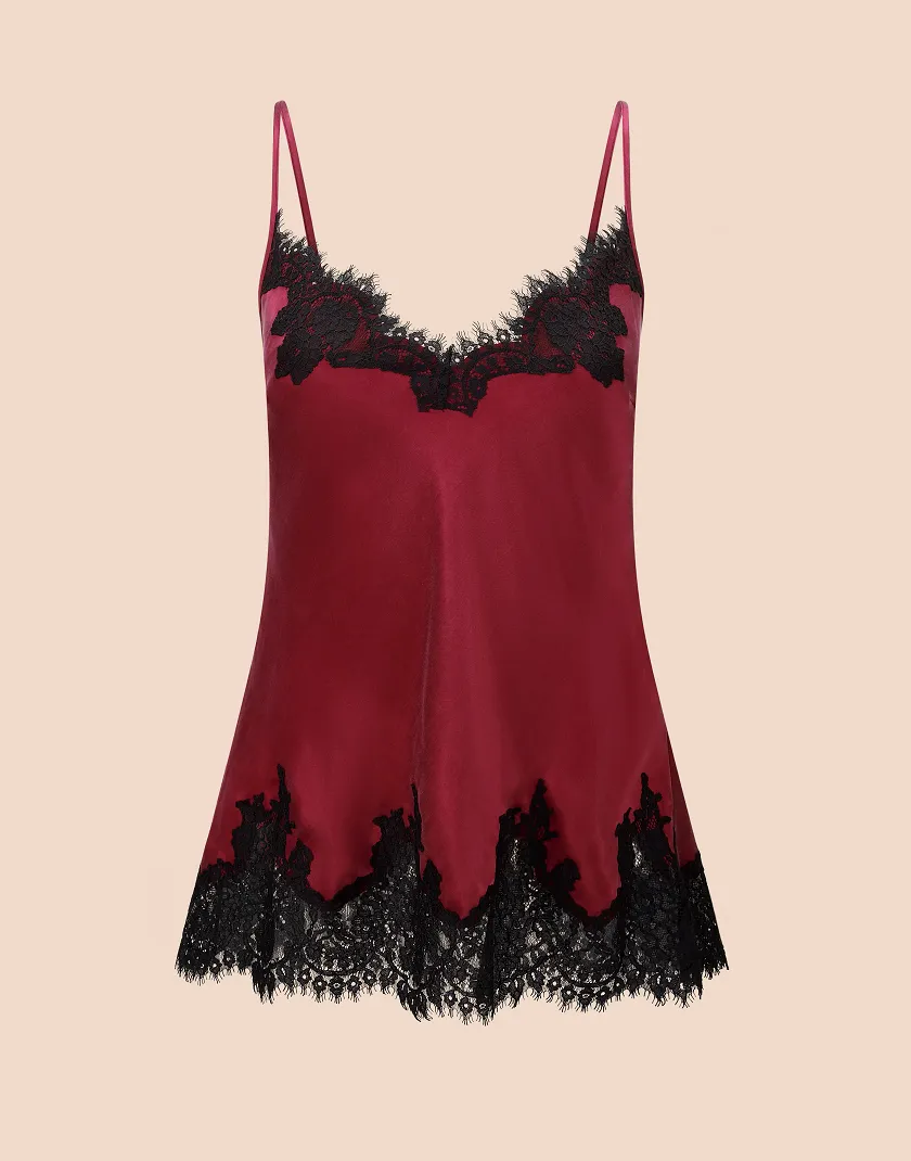 Vegan Silk Cami Dark Red sleepwear bundle Still 2