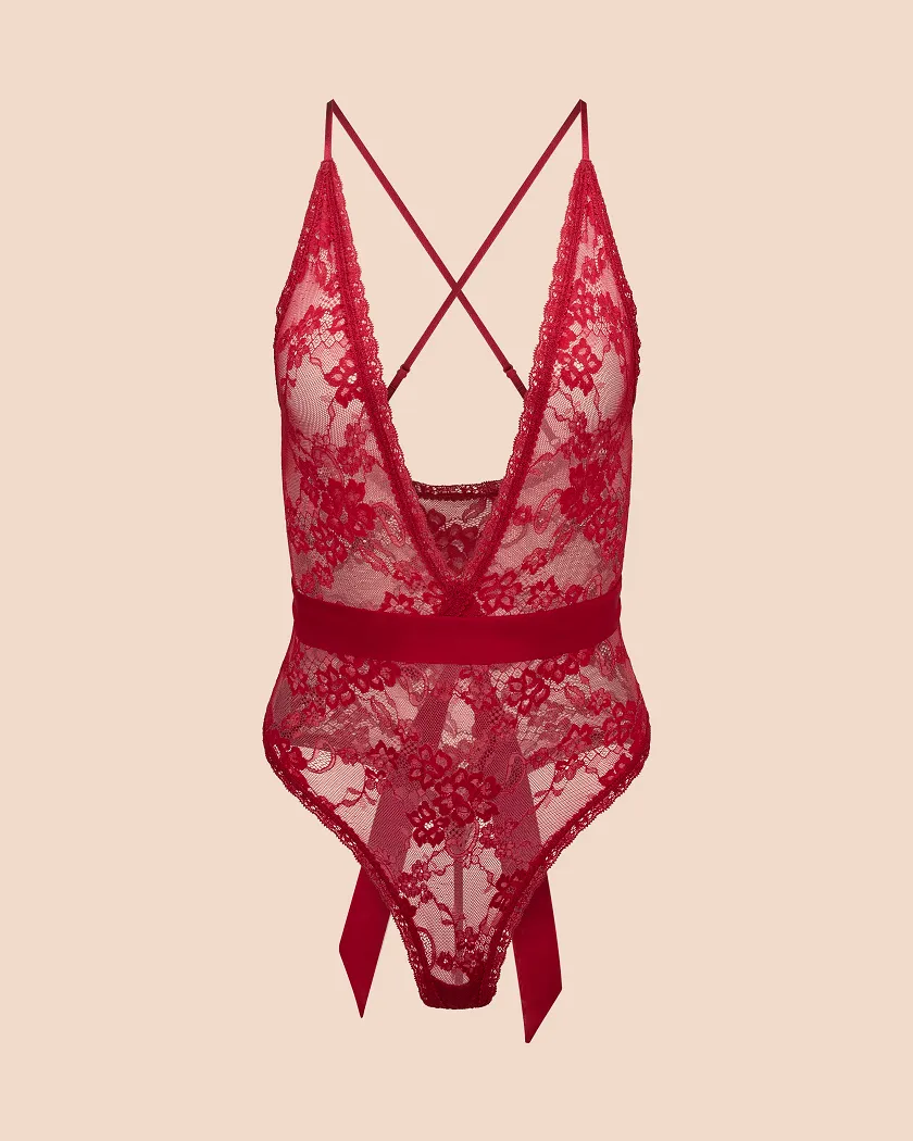 Morgaine Dark Red Unlined lingerie bundle Still 3