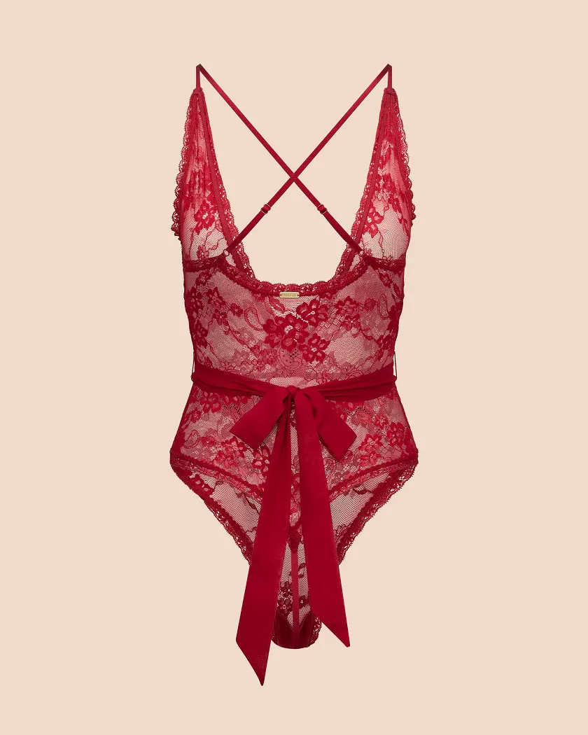 Morgaine Dark Red Unlined lingerie bundle Still 8