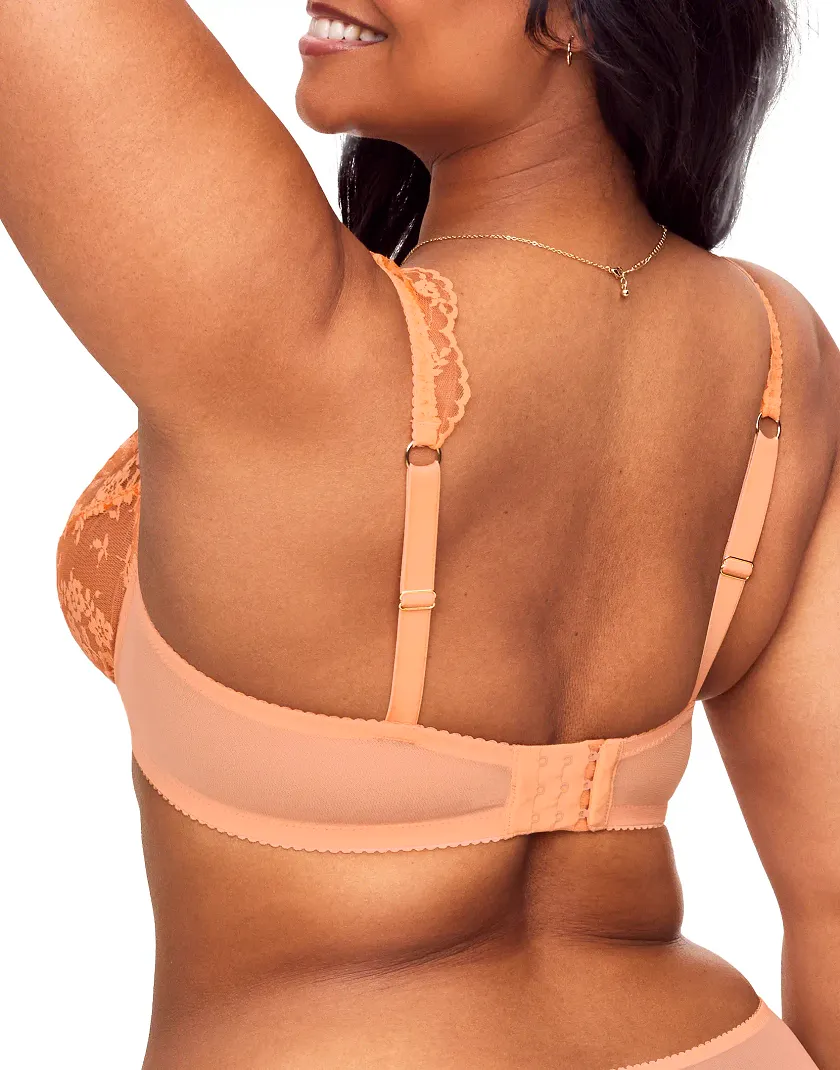 Clera Medium Orange 2 Unlined bra bundle Model 4