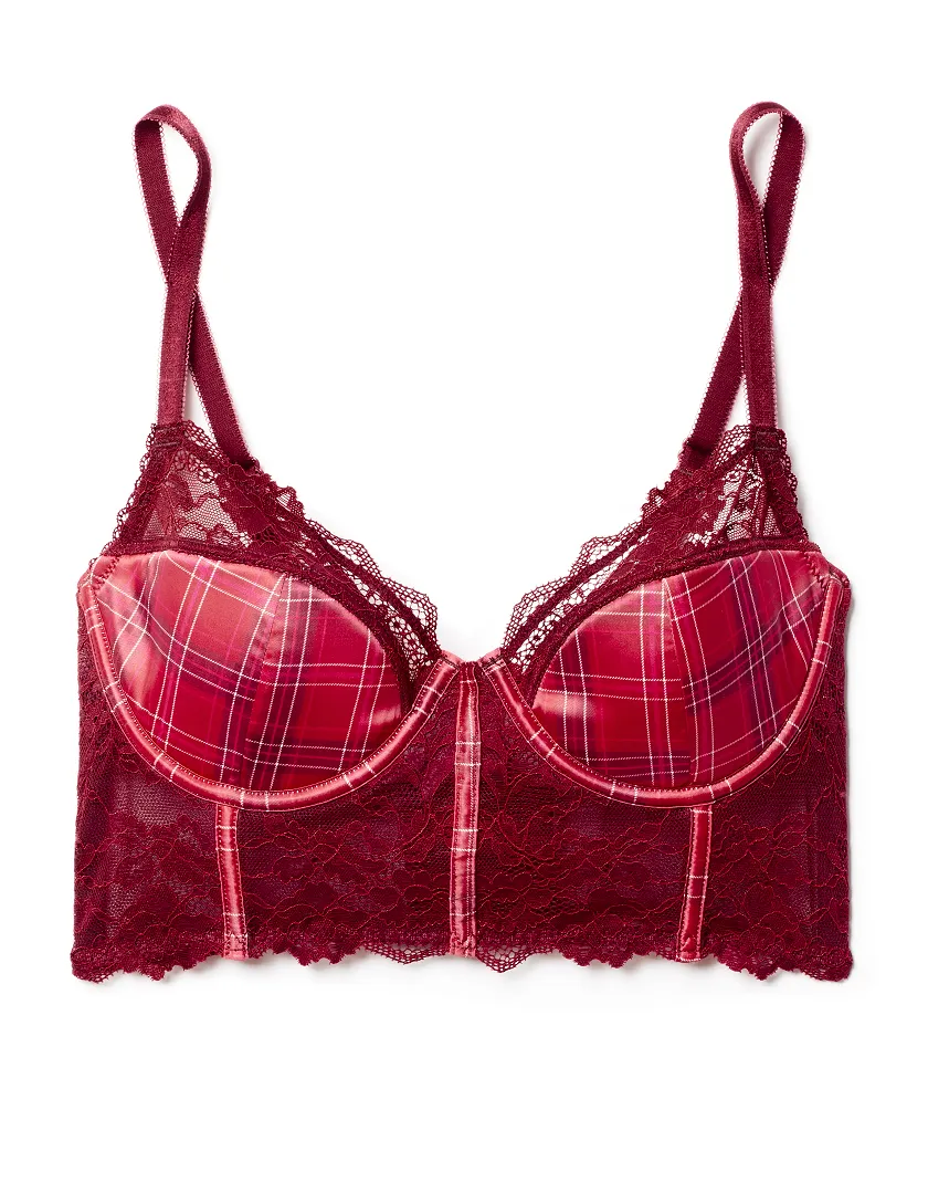 Lisette Plaid Red 2 Contour bra bundle Still 3