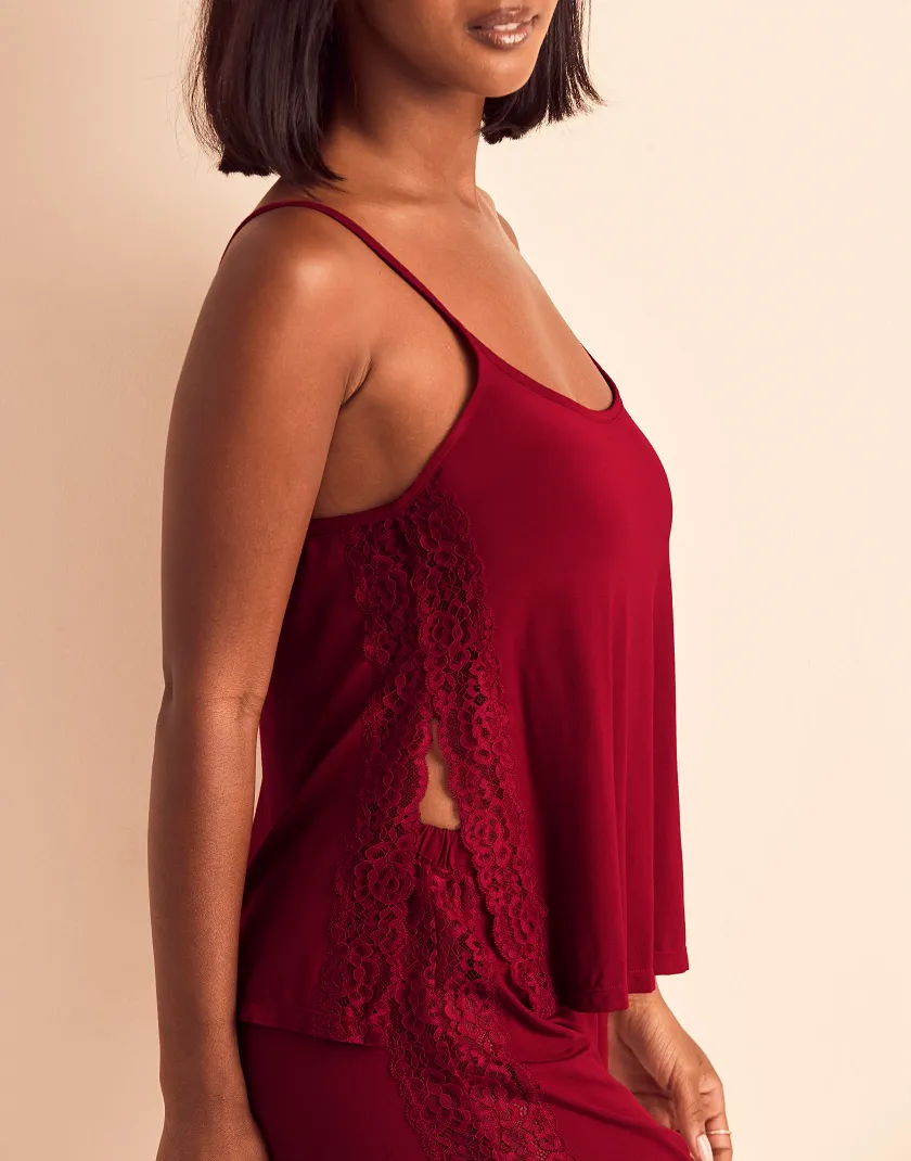 Marsha Dark Red sleepwear bundle Model 3