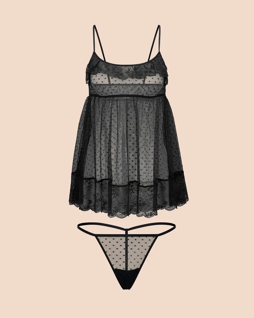 Audrey Black Unlined lingerie bundle Still 2