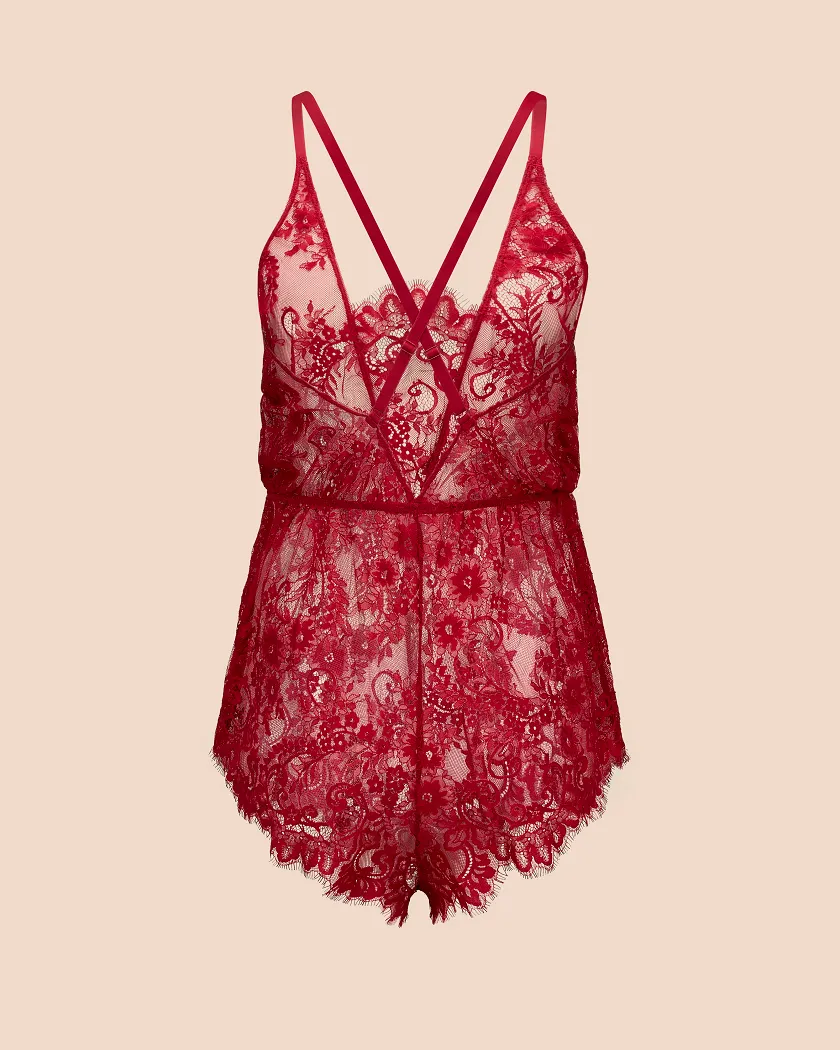 Jasmin Dark Red Unlined lingerie bundle Still 3