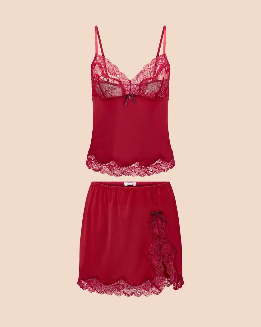 Madeline B1 Dark Red Unlined lingerie bundle Still 2