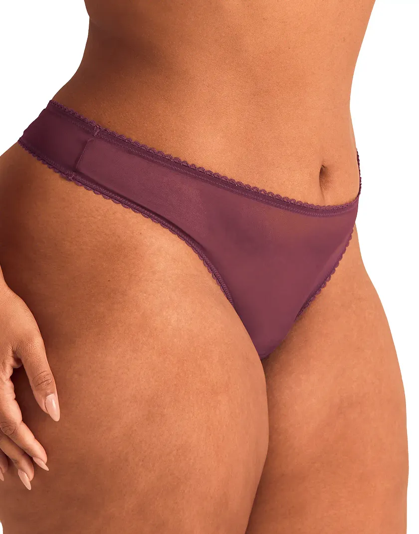 Alyshia Thong Dark Purple panty bundle Model 2