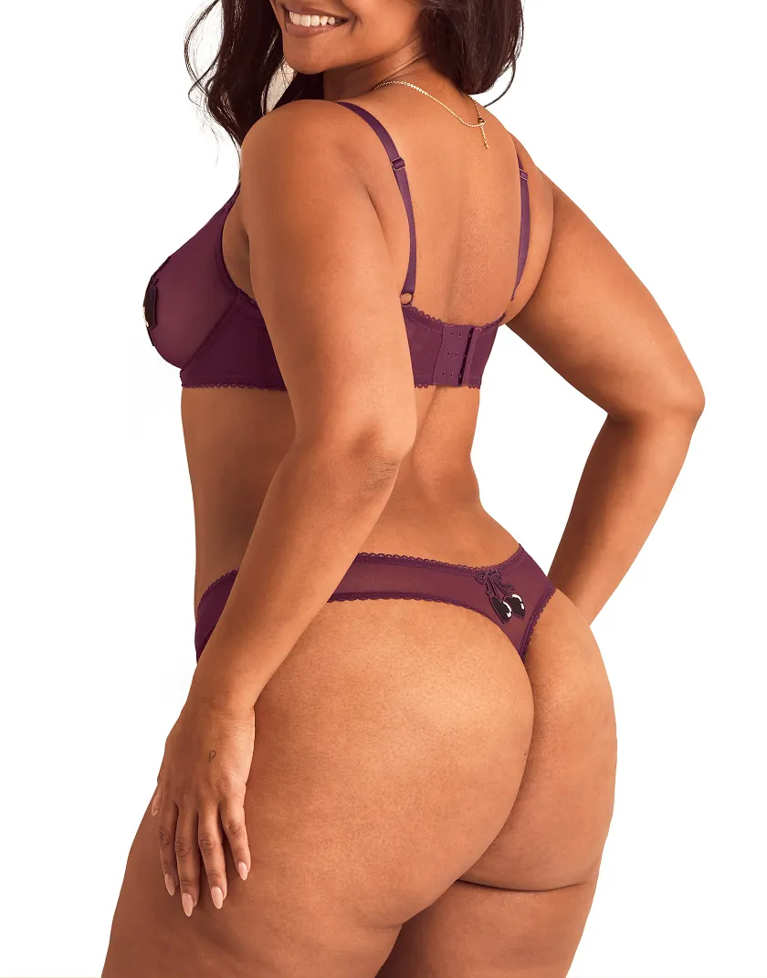 Alyshia Thong Dark Purple panty bundle Model 7