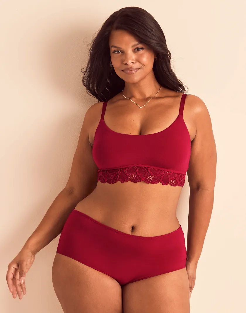 Shiloh B1 Dark Red 2 Contour bra bundle Model 7