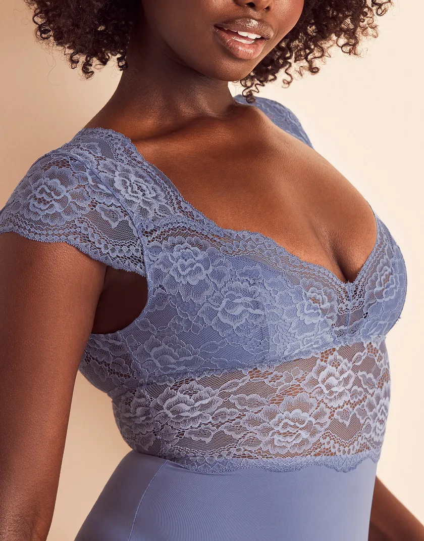 Meave Medium Blue Lined lingerie bundle Model 3