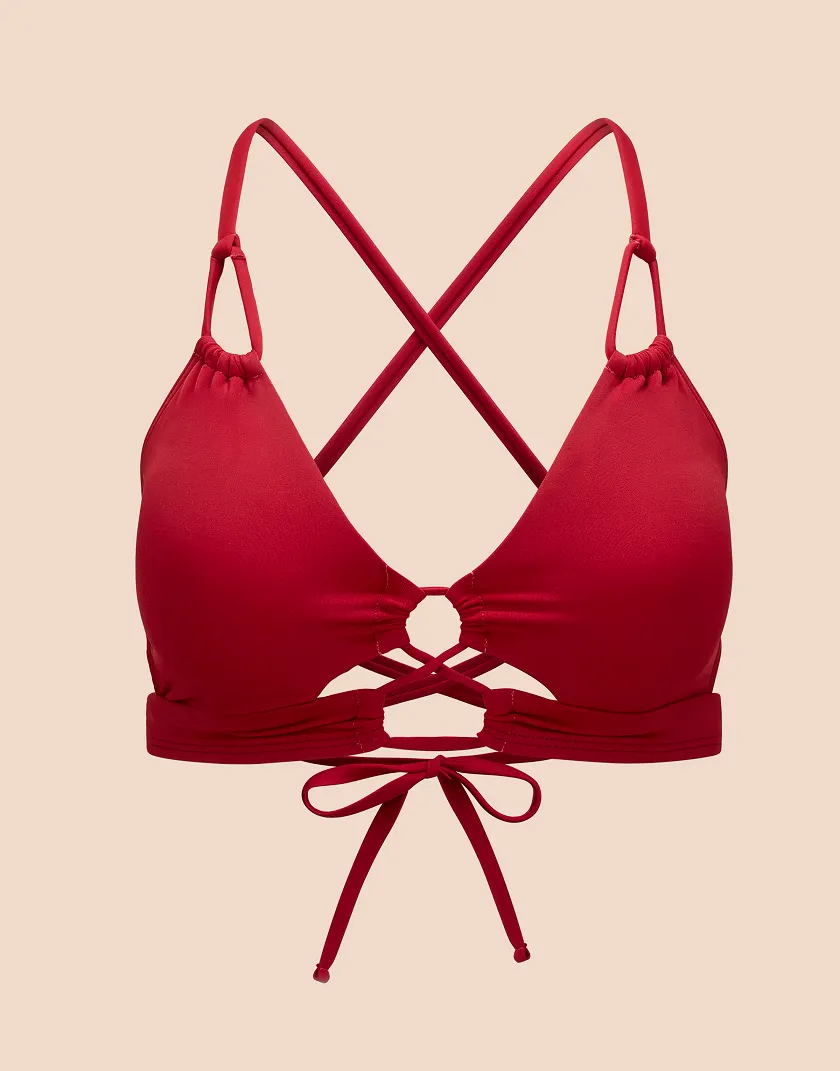 Tatiana Dark Red 2 Lightly Lined swimwear bundle Still 3