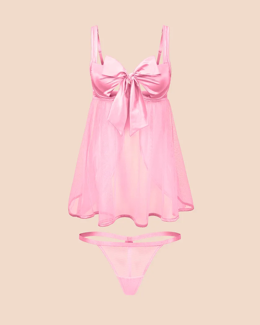 Bessima B1 Medium Pink Unlined lingerie bundle Still 3