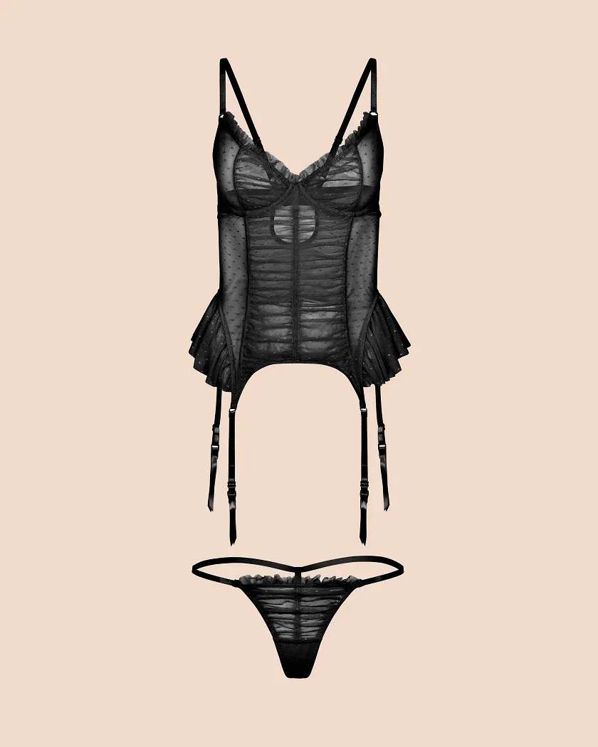 Nayley Black 2 Unlined corset bundle Still 2