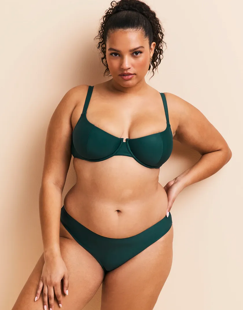 Tricia Dark Green 2 Unlined swimwear bundle Model 4